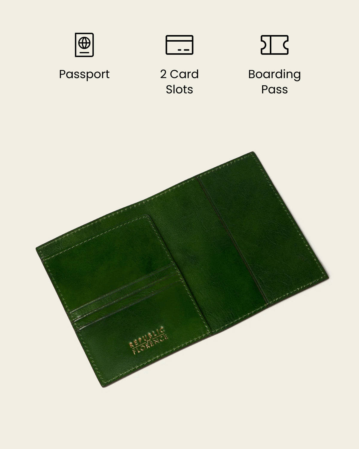 Passport Forest - Leather Passport Cover