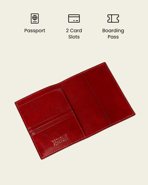 Passport Rosso - Leather Passport Cover