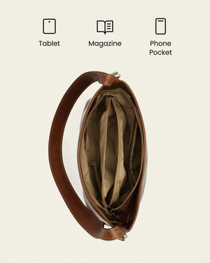Sophia Earth - Leather Shoulder Bag