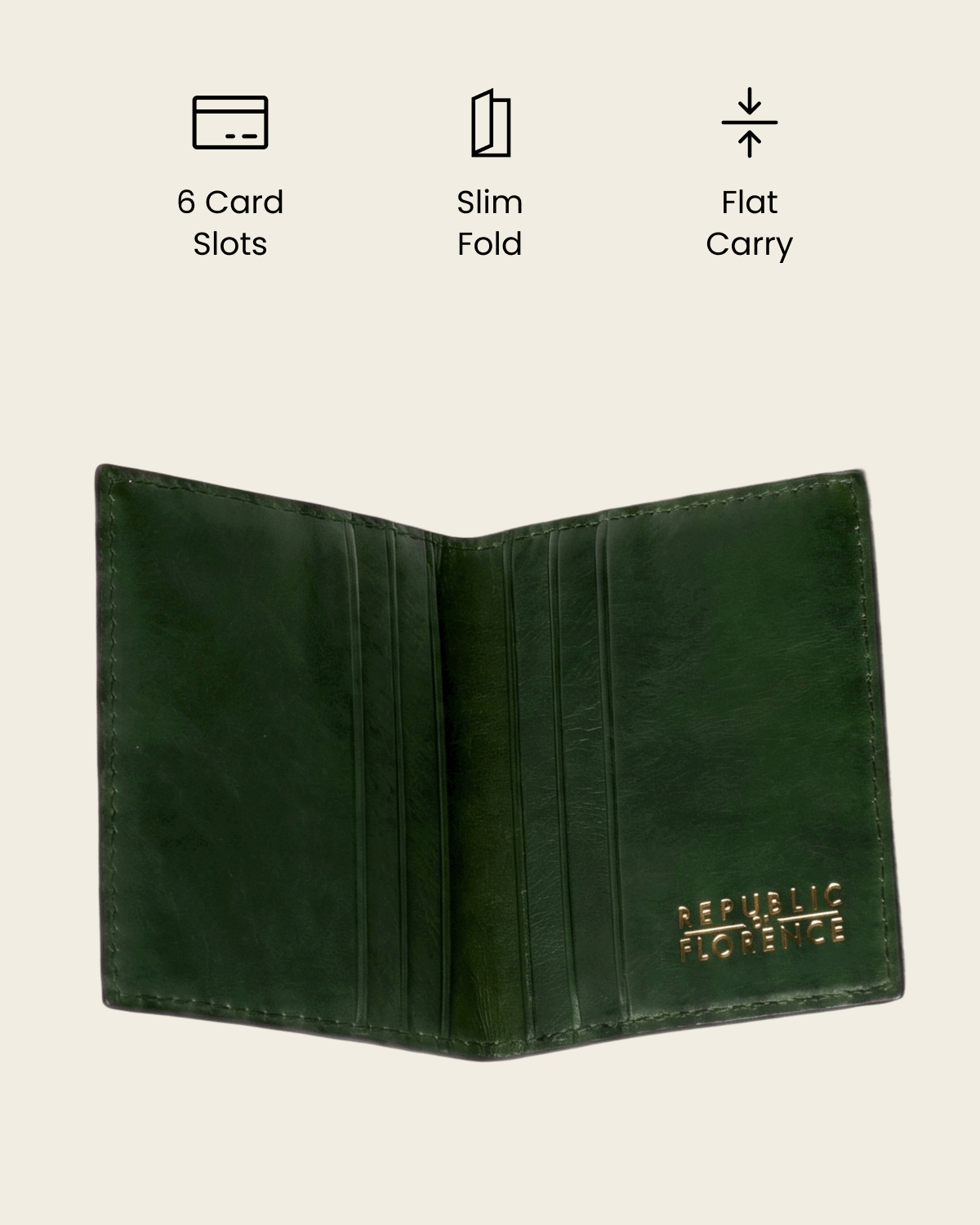 Vertical Forest - Leather Card Holder