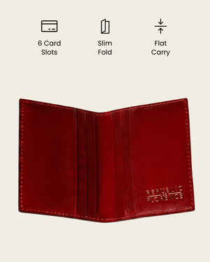 Vertical Rosso - Leather Card Holder