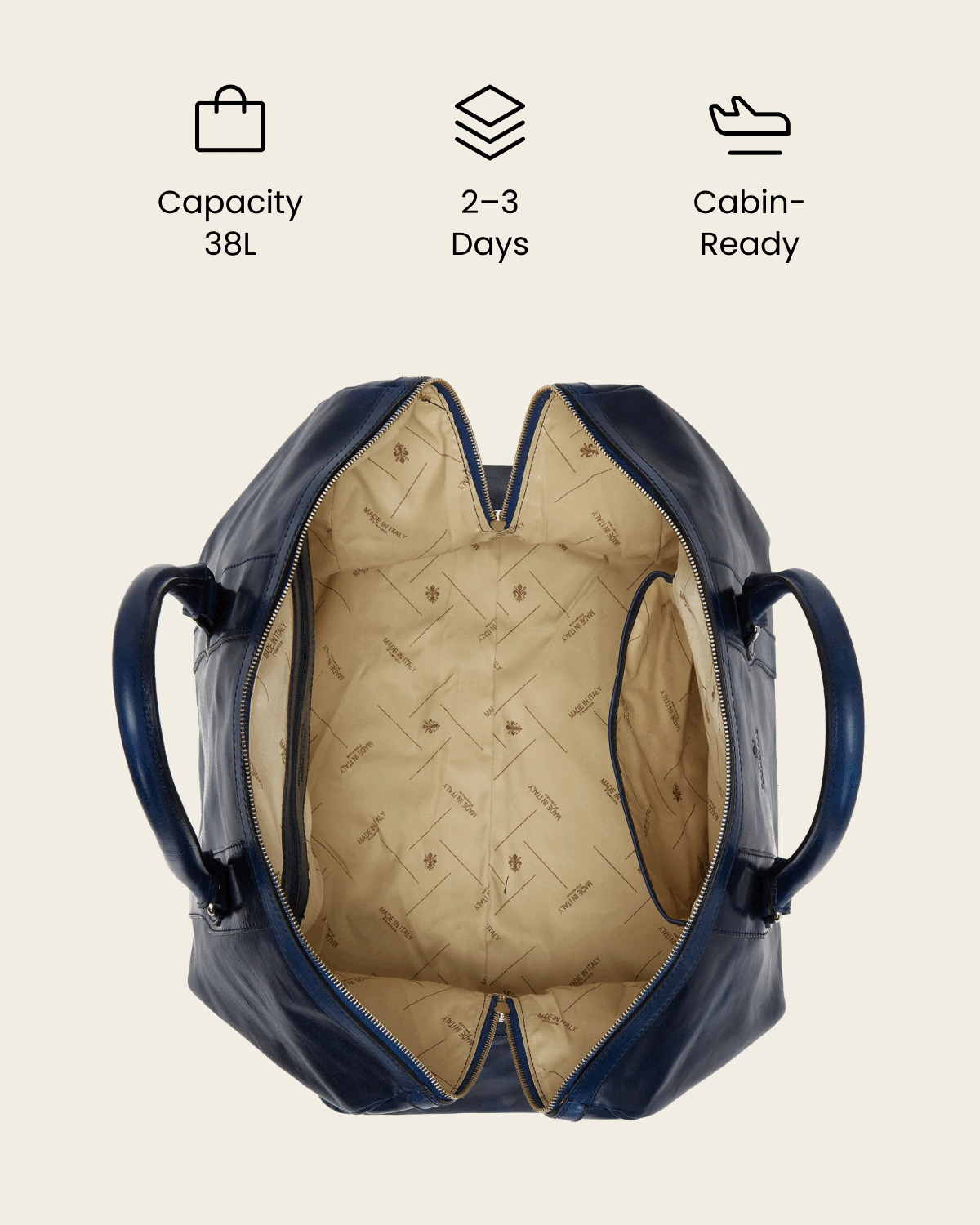Beltrami Royal - Leather Weekender Bag
