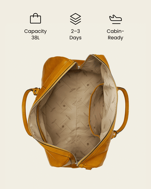 Beltrami Saffron - Leather Weekender Bag