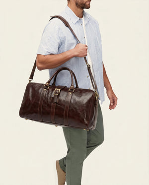 Amerigo Terra - Leather Weekender Bag