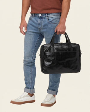 London Jet - 14" Leather Briefcase