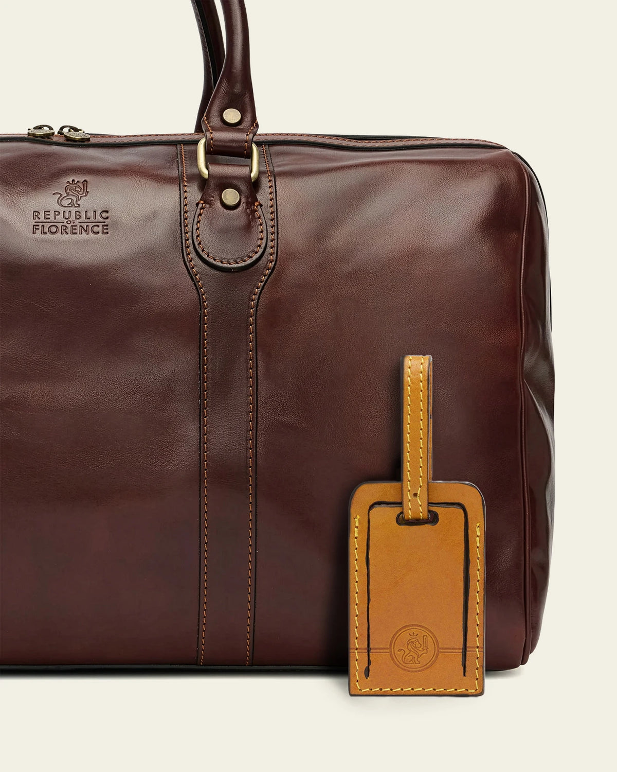 Tag Saffron - Leather Travel Tag