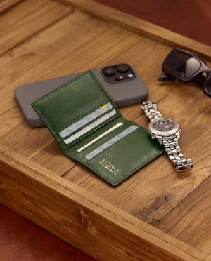 Vertical Forest - Leather Card Holder