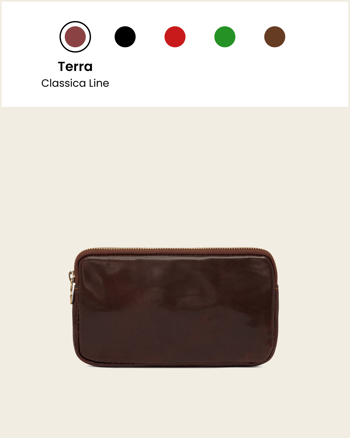 Forma5 Terra - Leather Zip Organiser
