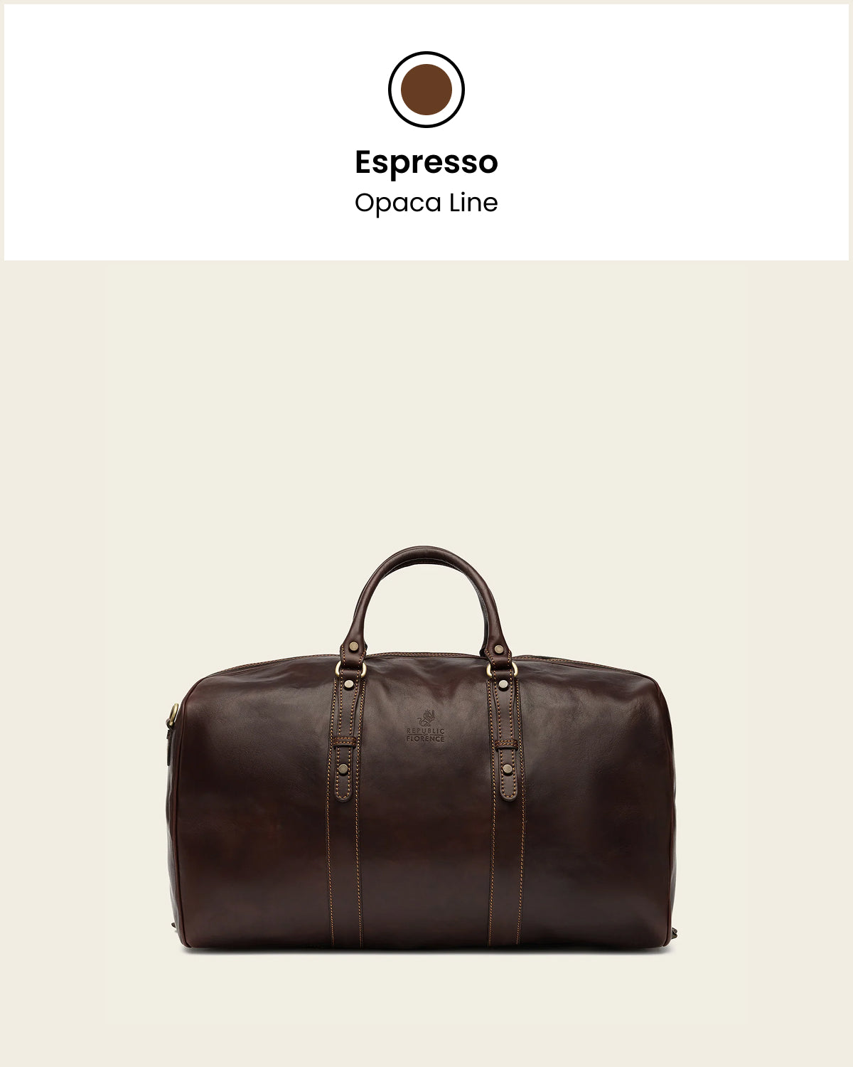 Marco Polo Espresso - Leather Holdall