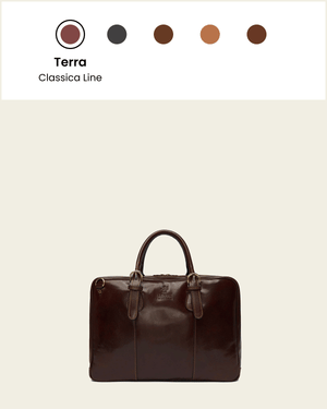 Madrid Burned - 16" Leather Briefcase
