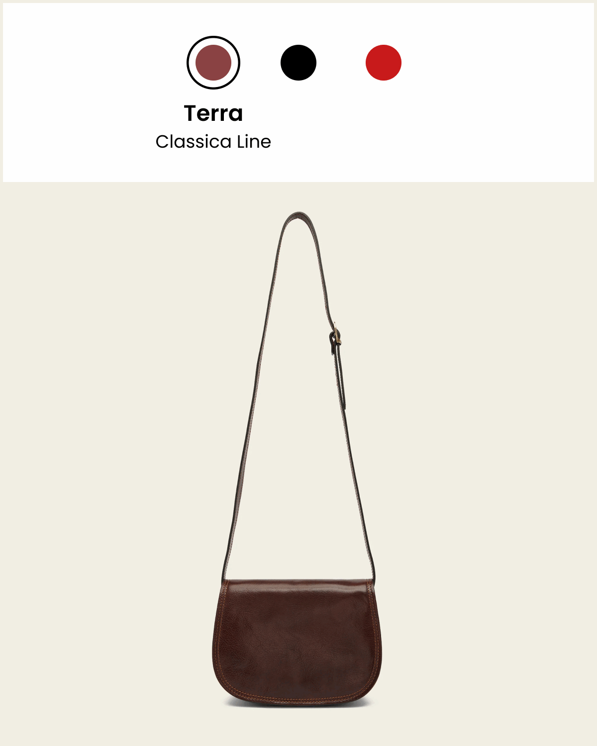 Mia Rosso - Leather Crossbody Bag