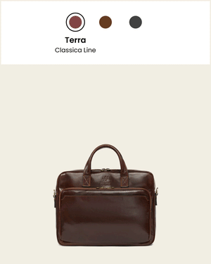 Pretoria Ink - 15" Leather Laptop Briefcase