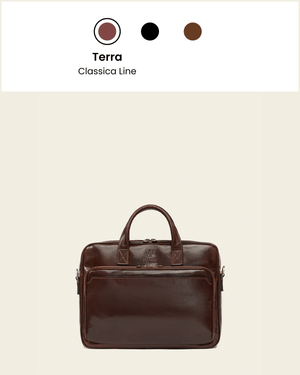 Pretoria Terra - 15" Leather Laptop Briefcase