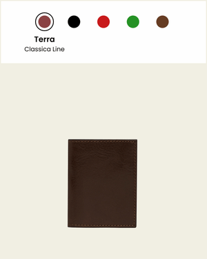 Vertical Espresso - Leather Card Holder