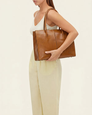 Florence Honey - Leather Work Tote