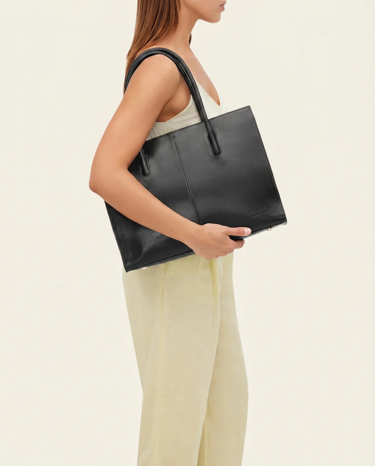 Florence Jet – Leather Work Tote