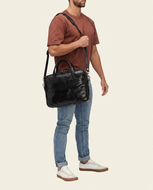 London Jet - 14" Leather Briefcase