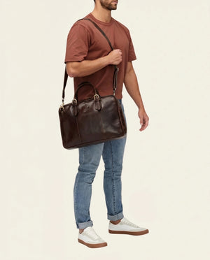 Madrid Terra - 16" Leather Briefcase