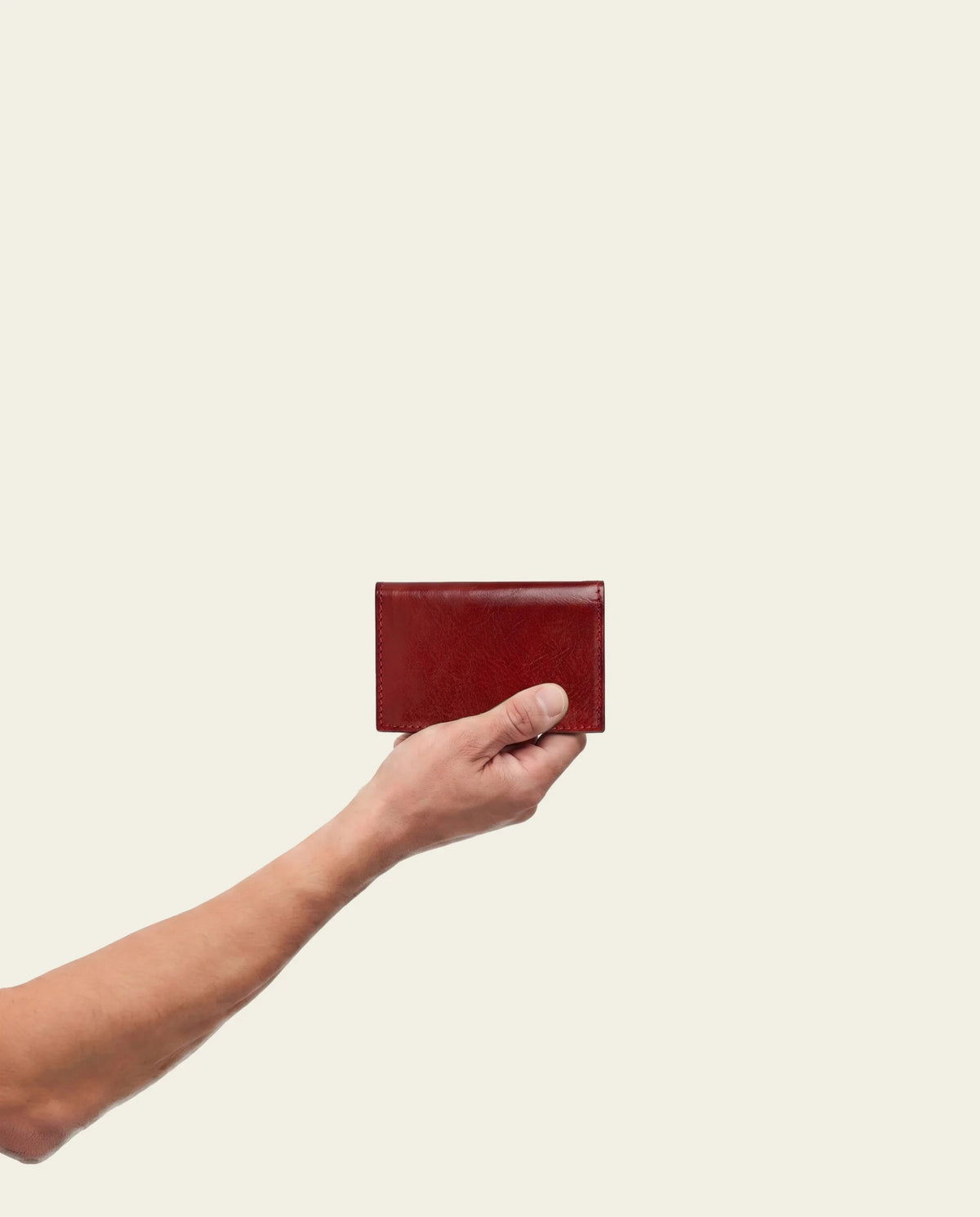 Vertical Rosso - Leather Card Holder