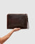 Charta Brown - Leather Document Holder 13" laptop