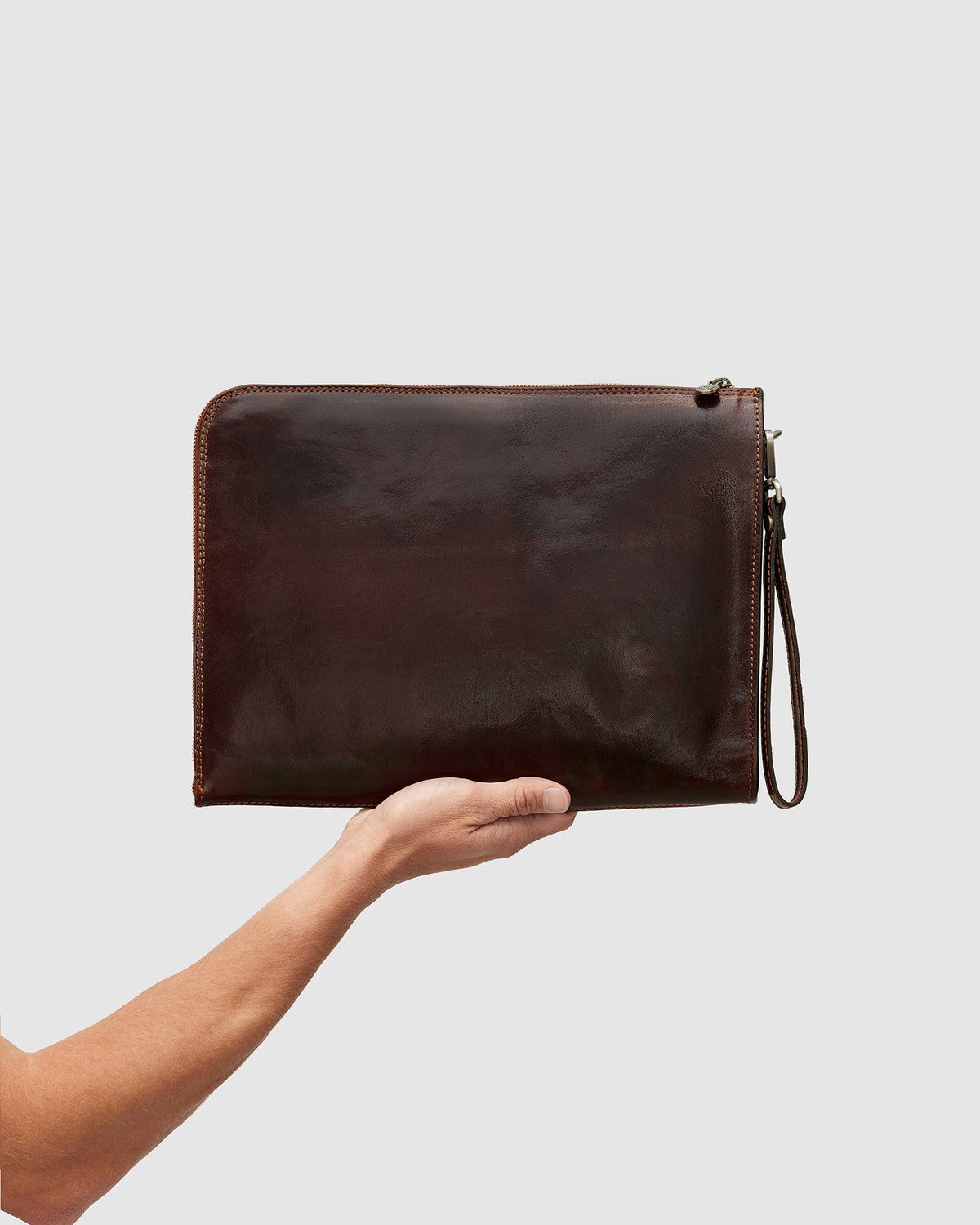 Charta Brown Leather Document Holder 13 laptop Republic of Florence