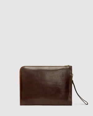 Charta Brown - Leather Document Holder 13" laptop - Republic of Florence