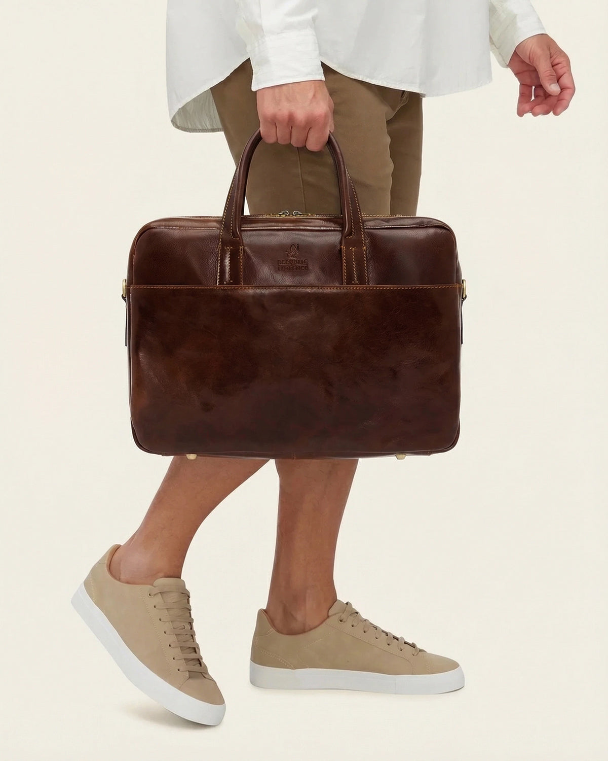 Tokyo Terra - Leather Briefcase | Republic of Florence