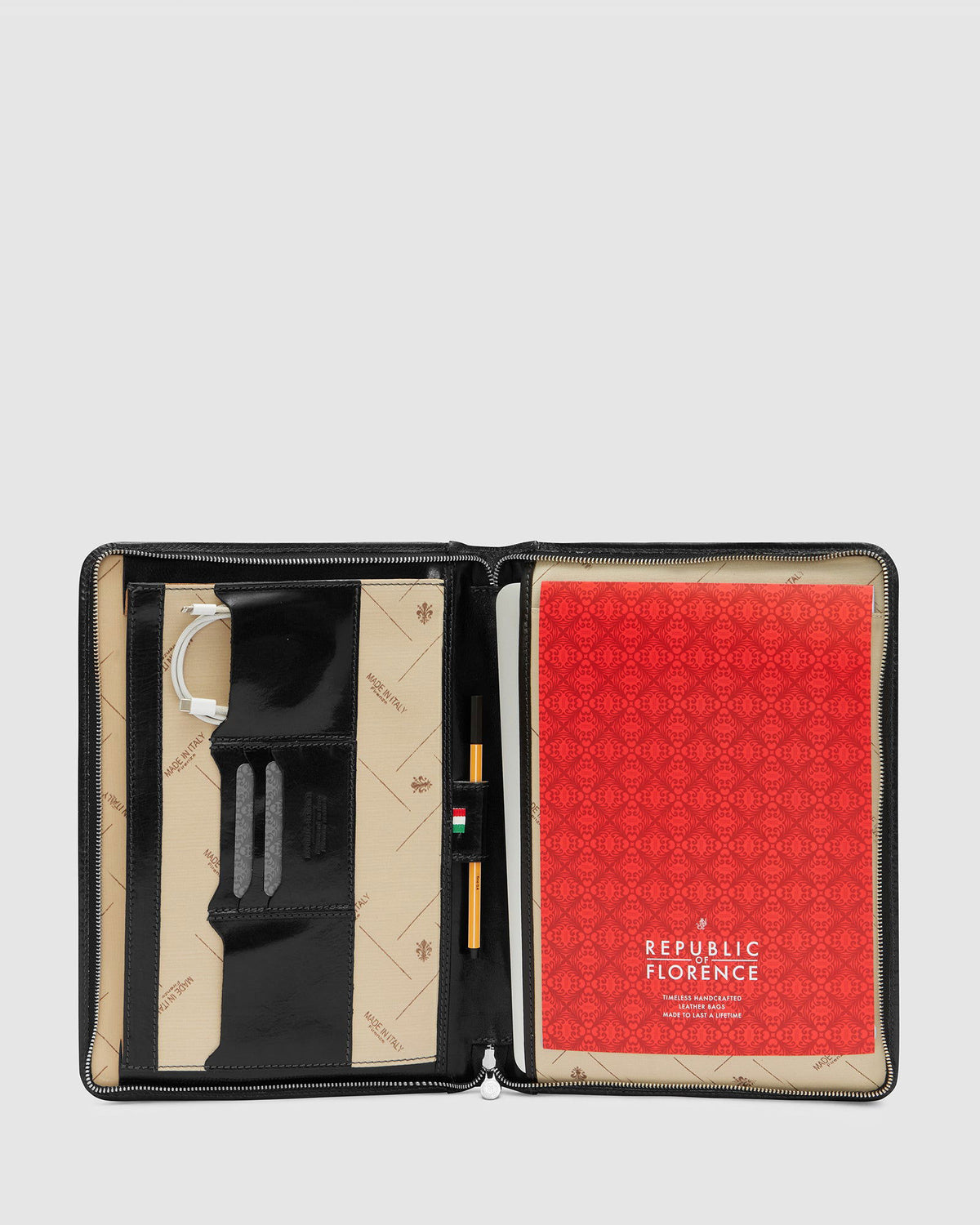 Folio Black - Slim Leather Compendium - Republic of Florence