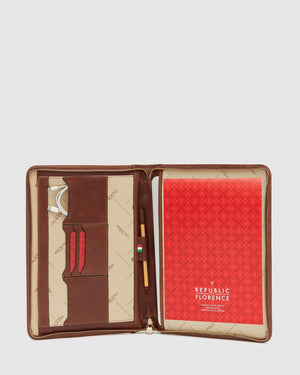 Folio Matt Brown - Leather Slim Compendium - Republic of Florence