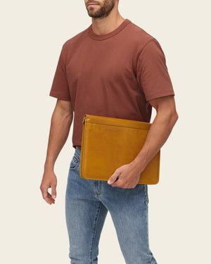 Folio Saffron - Slim Zip Leather Compendium