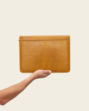 Folio Saffron - Slim Zip Leather Compendium