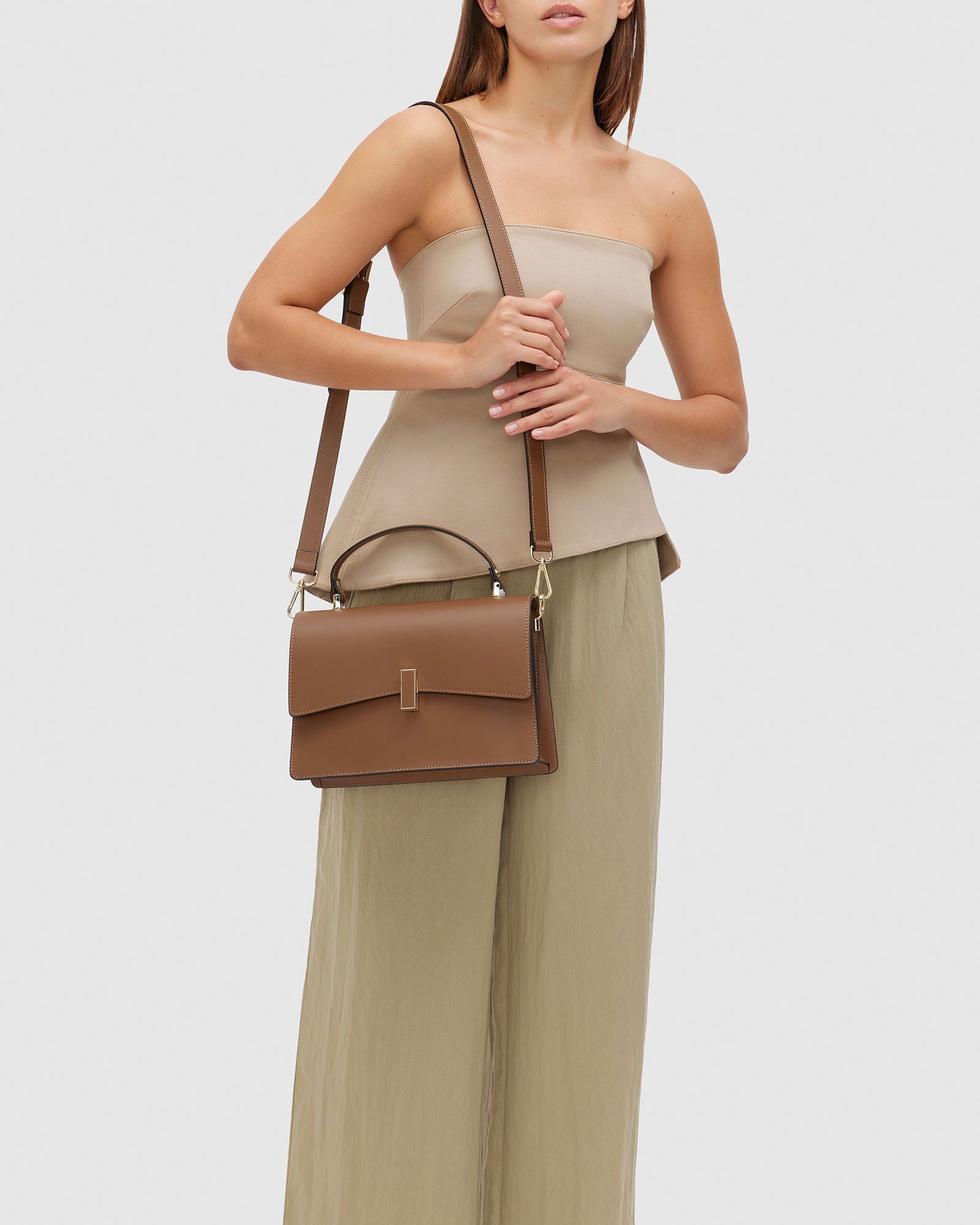 Francesca Tan  - Leather Tote Bag - Republic of Florence