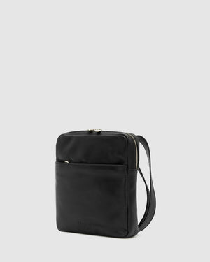 Gaius Matt Black - Leather Satchel - Republic of Florence