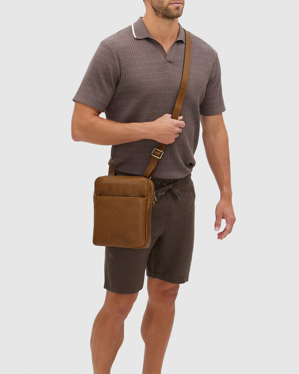 Gaius Matt Tan - Leather Satchel - Republic of Florence