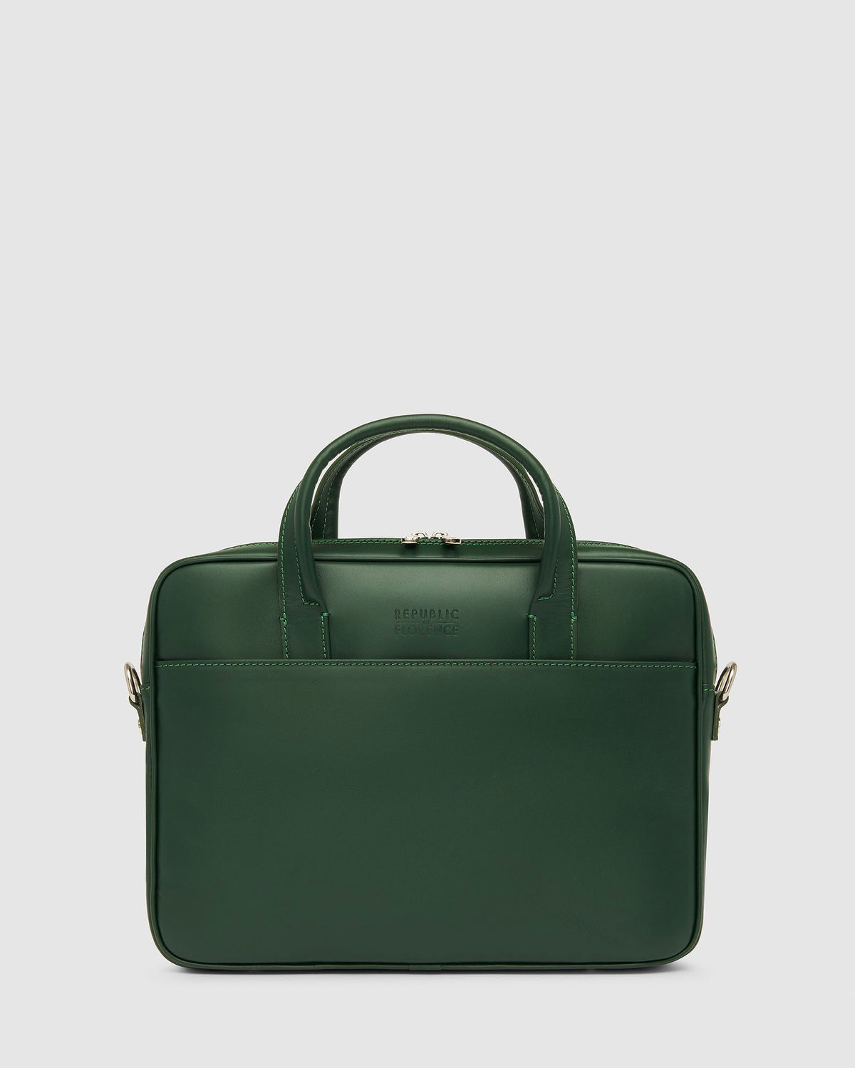 Green leather laptop bag online