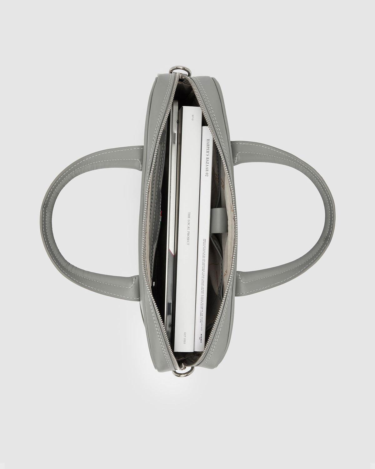 Glasgow Grey - Leather Briefcase 13" laptops - Republic of Florence