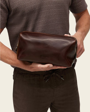 Grand Dopp Kit Terra - Leather Toiletry Bag