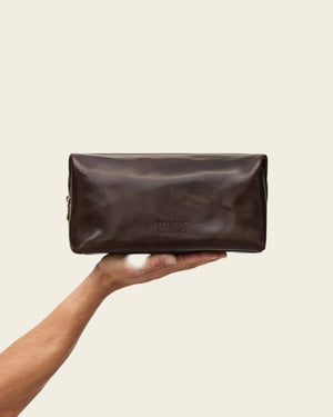 Grand Dopp Kit Moro - Leather Toiletry Bag