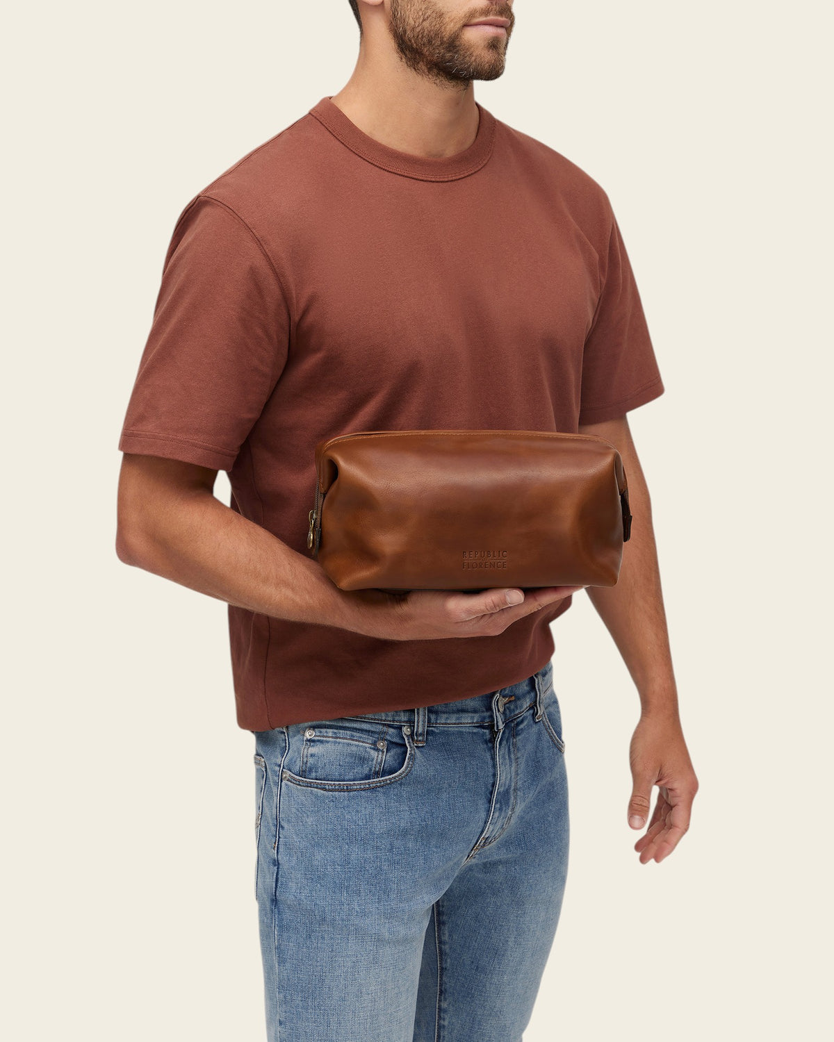 Grand Dopp Kit Earth - Leather Toiletry Bag