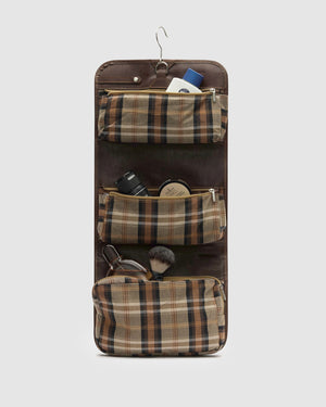 Hanging Dopp Kit Matt Chocolate - Republic of Florence