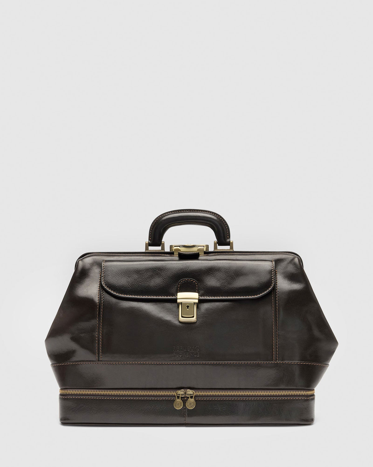 Hippocrates Matt Chocolate - Leather Doctor Bag - Republic of Florence