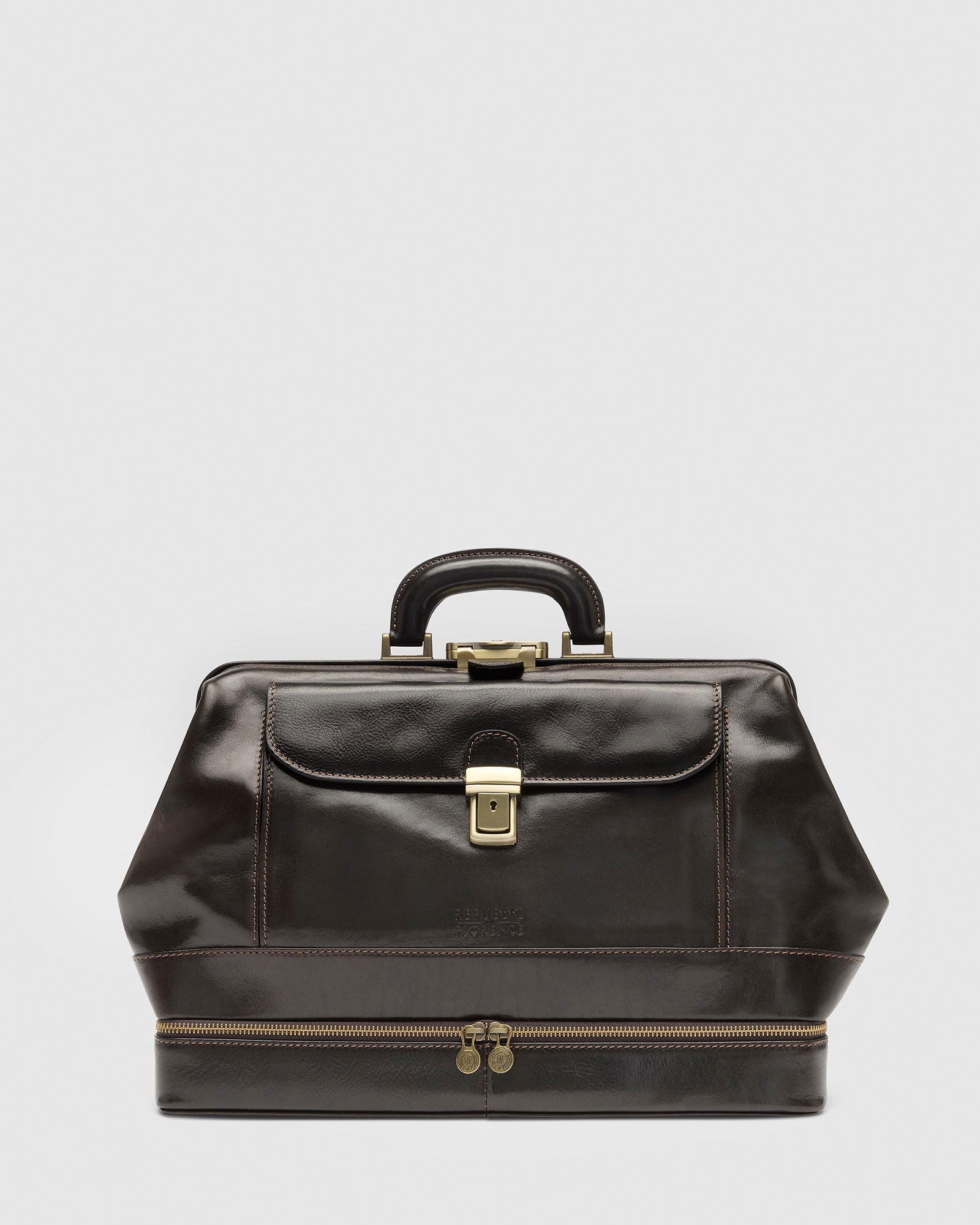 Hippocrates Matt Chocolate - Leather Doctor Bag - Republic of Florence