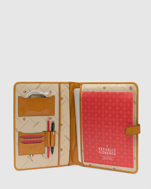 Imperial Yellow - Clip On Leather Compendium - Republic of Florence