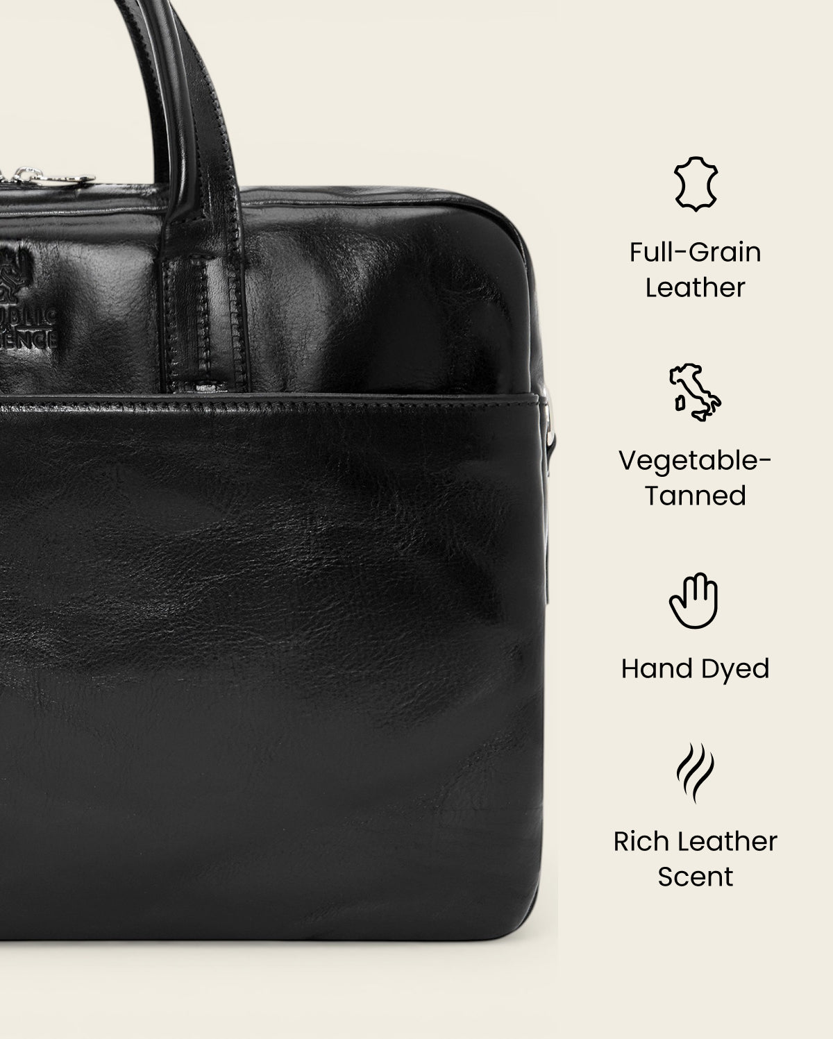 【みー】CDL TOKYO Faux Leather Travel Bag Tokyo Jet - Leather Briefcase | Republic of Florence