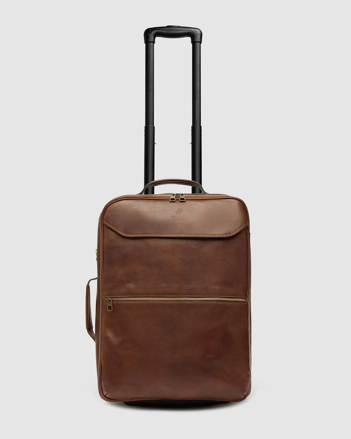 Kino Matt Brown - Wheeled Leather Trolley Case - Republic of Florence
