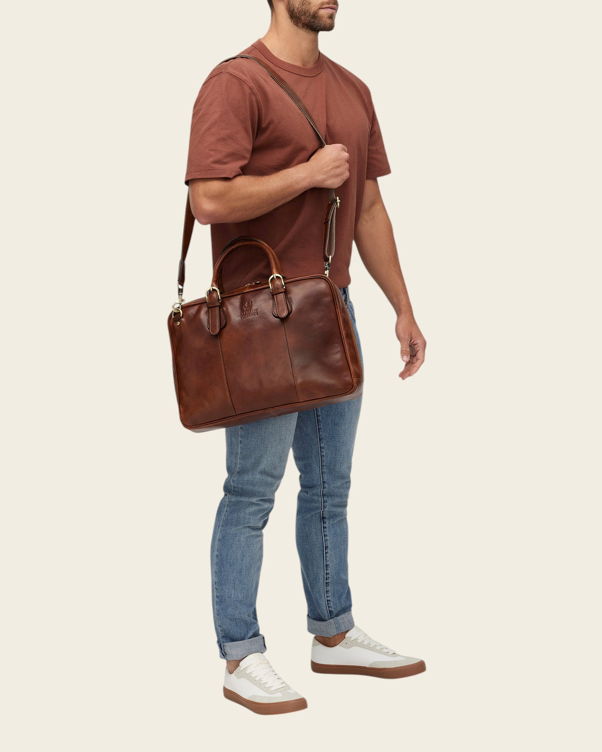 Madrid Earth - 16" Leather Briefcase