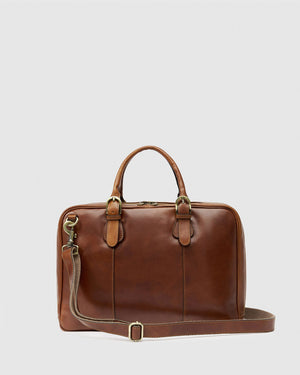 Madrid Matt Brown - Leather Briefcase - Republic of Florence