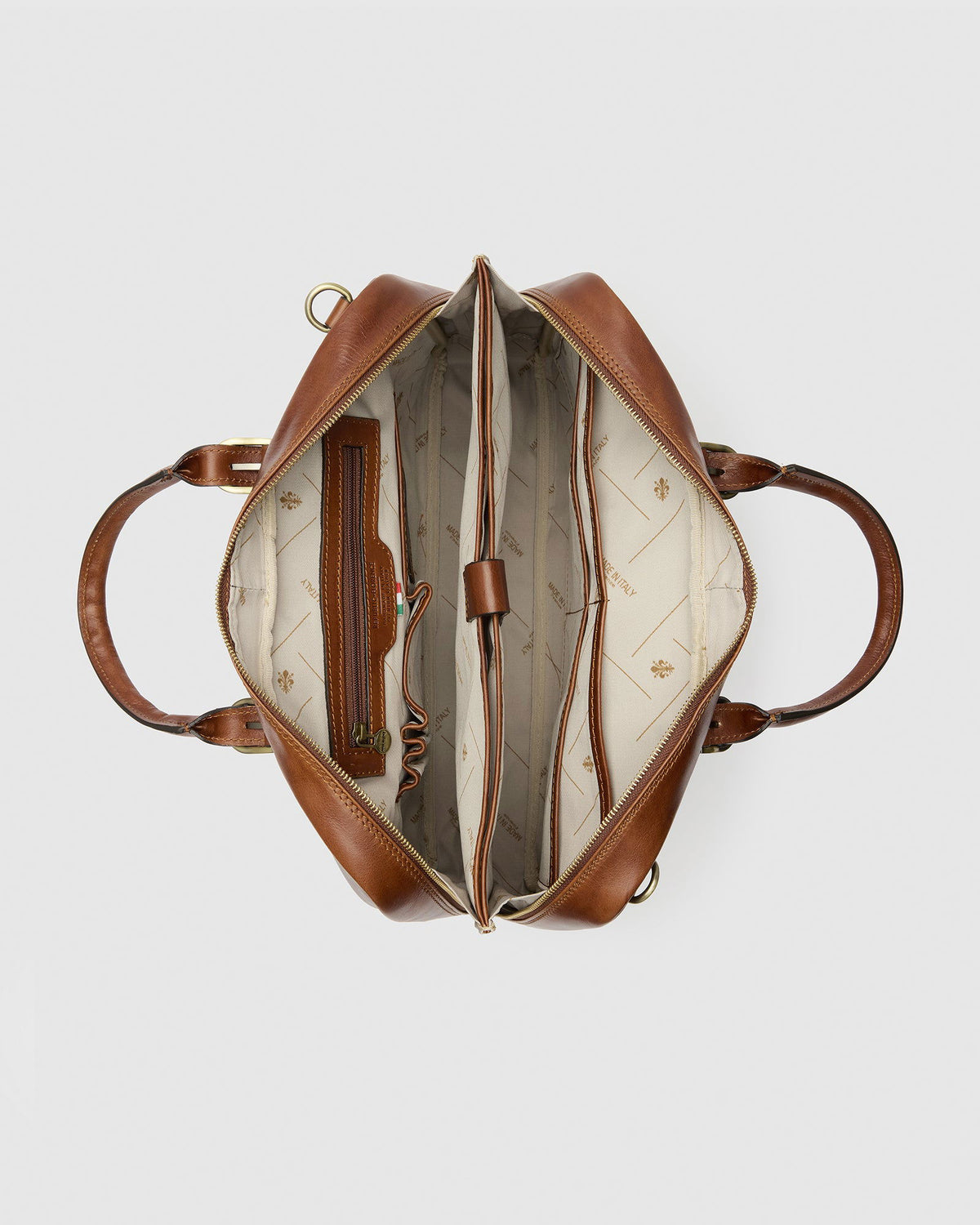 Madrid Matt Brown - Leather Briefcase - Republic of Florence