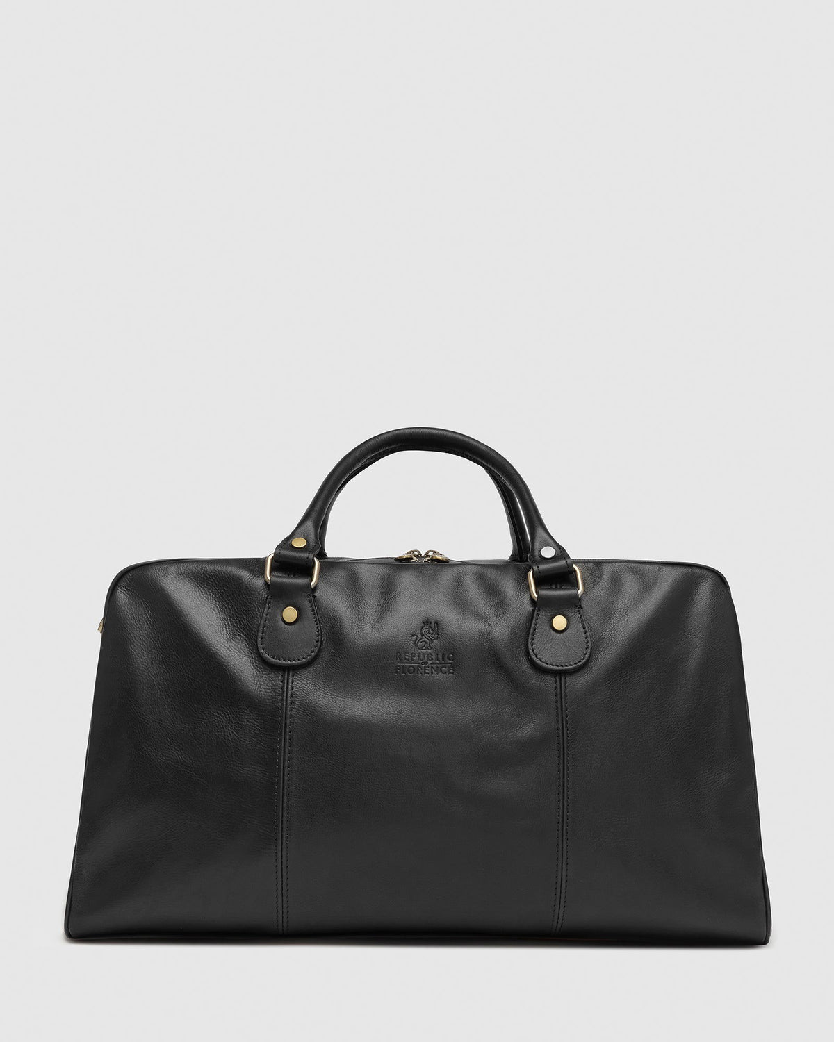 Magellan Matt Black Leather Duffle Bag Republic of Florence