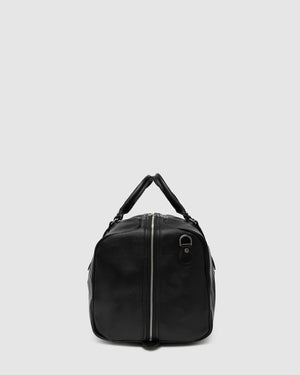 Marco Polo Matt Black - Large Leather Carryall - Republic of Florence